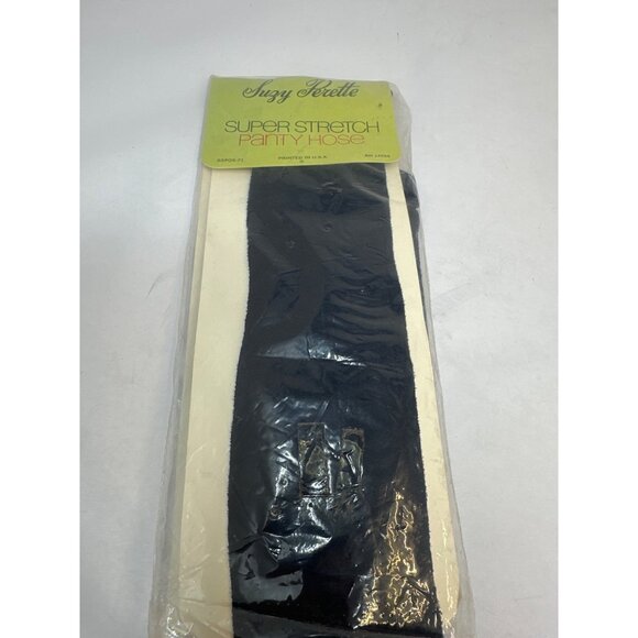 Suzy Perette Womens Size M Tall Super Stretch Pantyhose Navy 100 Percent Nylon - Picture 3 of 5